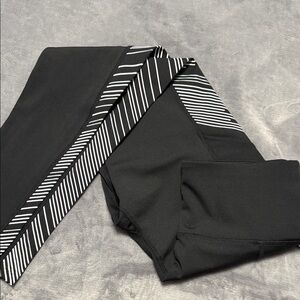 Black and White Striped Women's Leggings